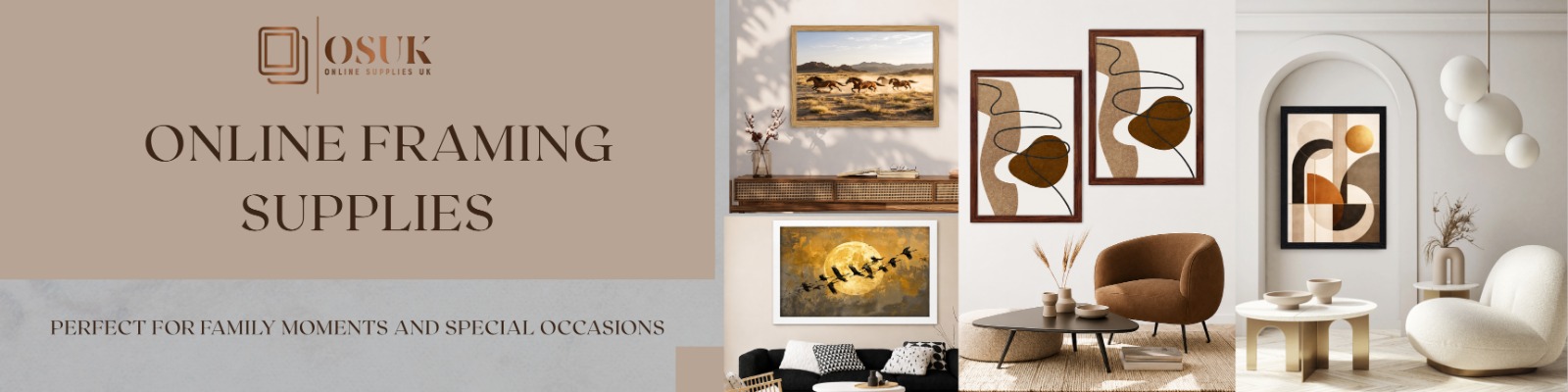 Premium Modern Picture Frame — Black, White, Oak, Dark Oak